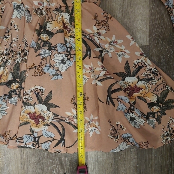 Shien floral print V-neck bell sleeve blouse or dress size 6 medium - Picture 12 of 13